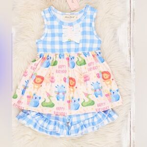 Blue and White Kids Matching Set
